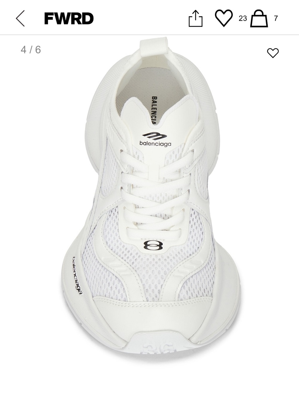 Balenciaga Circuit Sneaker in Size 40 Color White